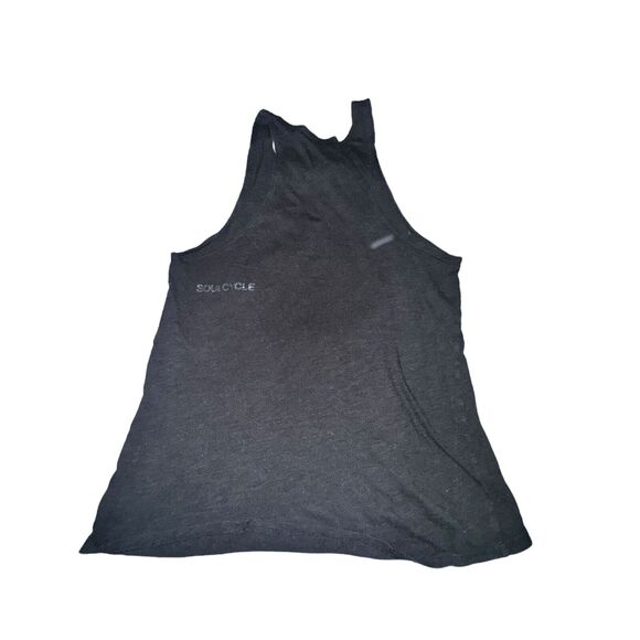 Soulcycle Muscle Tank Top Women's M Black White Wheel Design Small Spellout Back - Picture 3 of 6